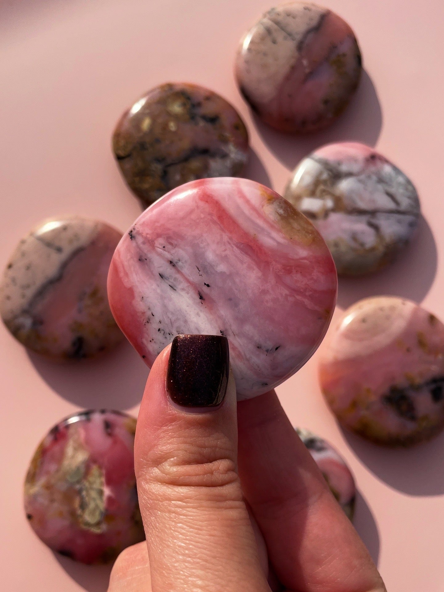 Peruvian Pink Opal Flat Stones