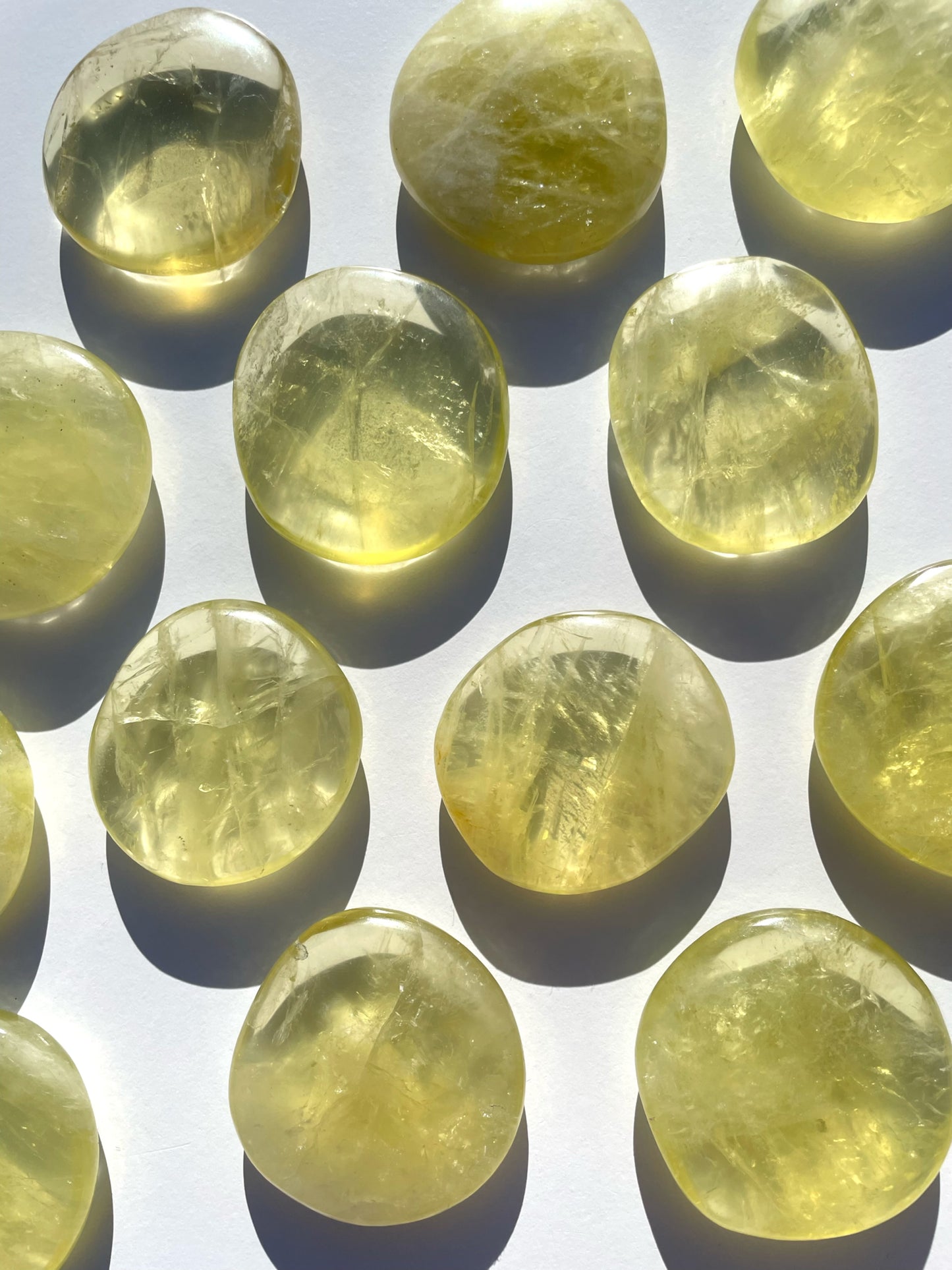 Lemon Quartz Flat Stone