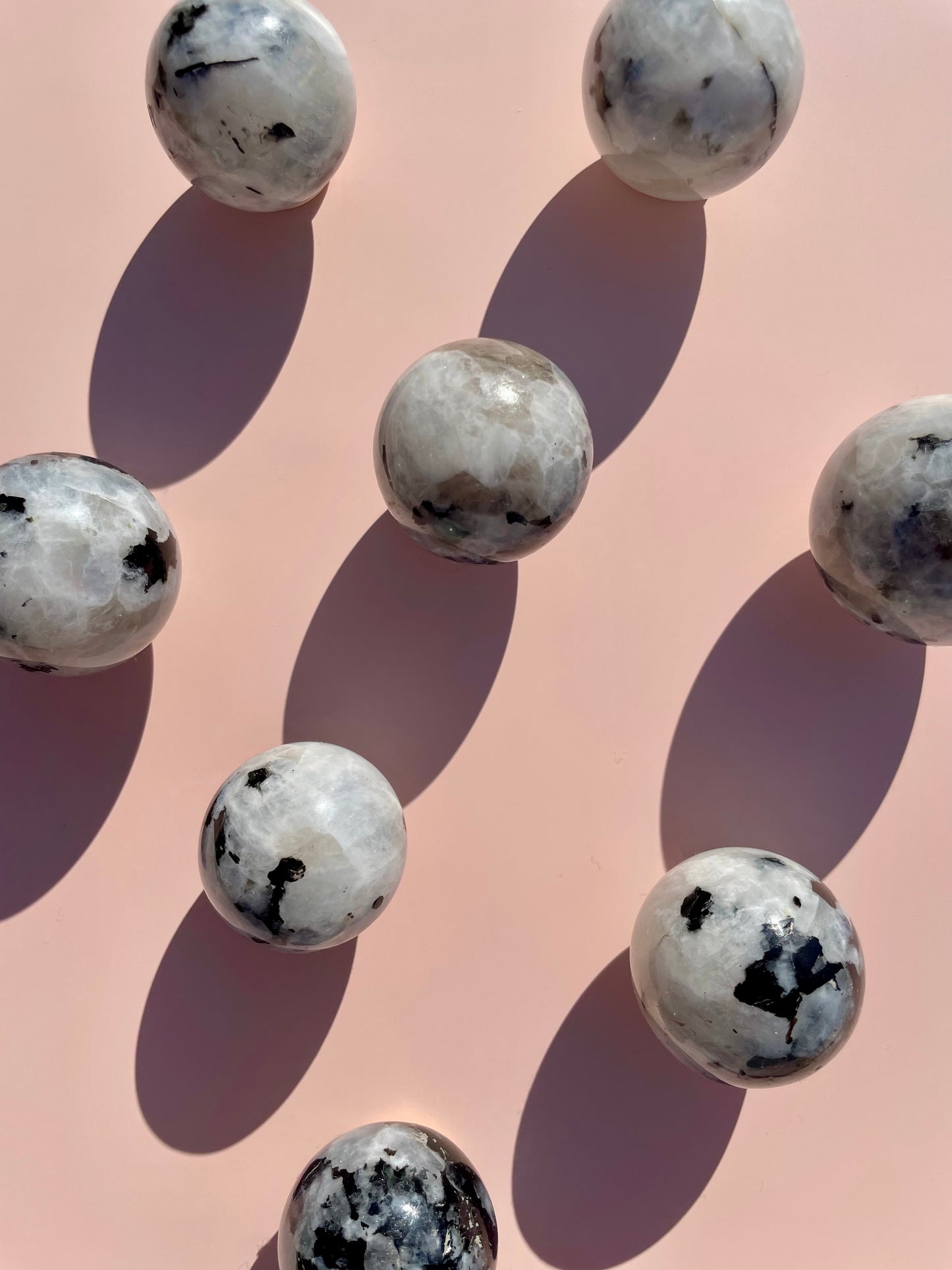 Rainbow Moonstone Small Spheres