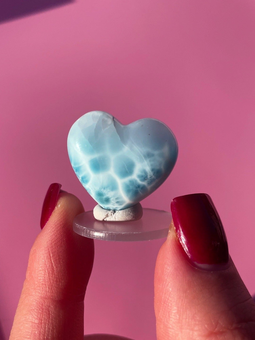 AAA Grade Larimar Heart