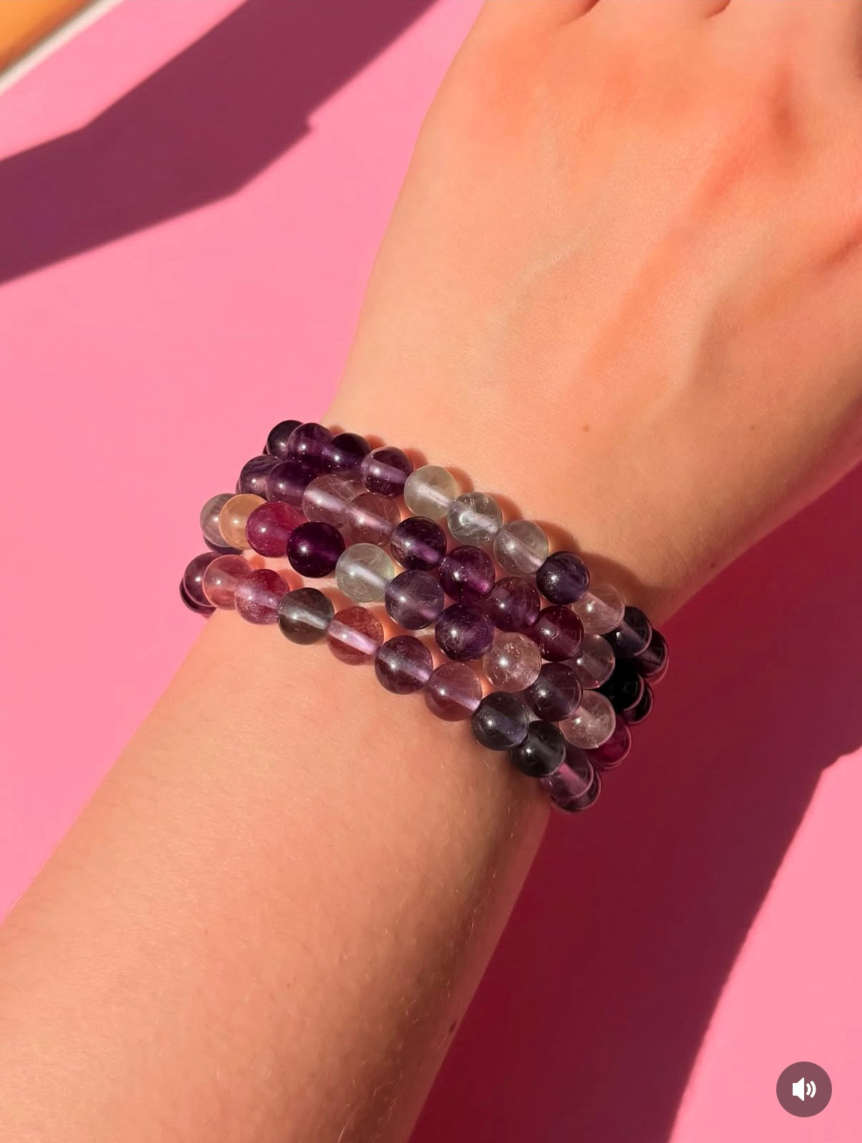Fluorite 8mm crystal bracelet
