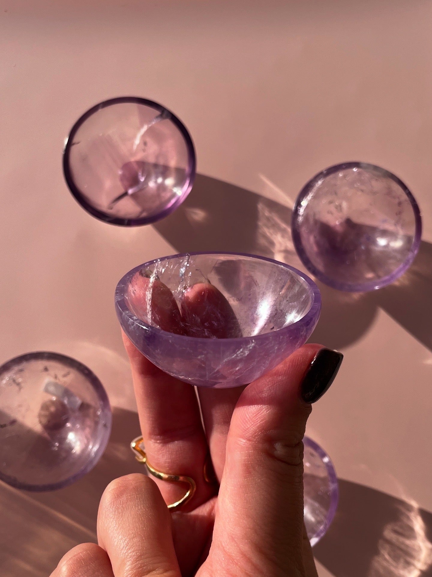 2 inch Round Brazilian Amethyst Bowl