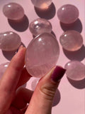 Madagascan Rose Quartz Palm Stones