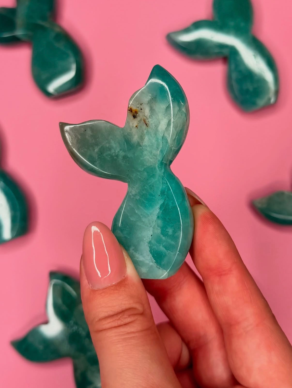 Amazonite Mermaid Tail Carvings