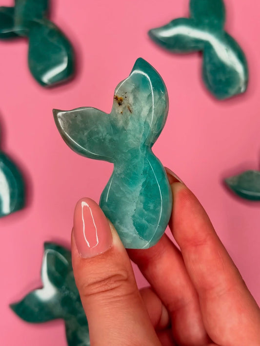 Amazonite Mermaid Tail Carvings