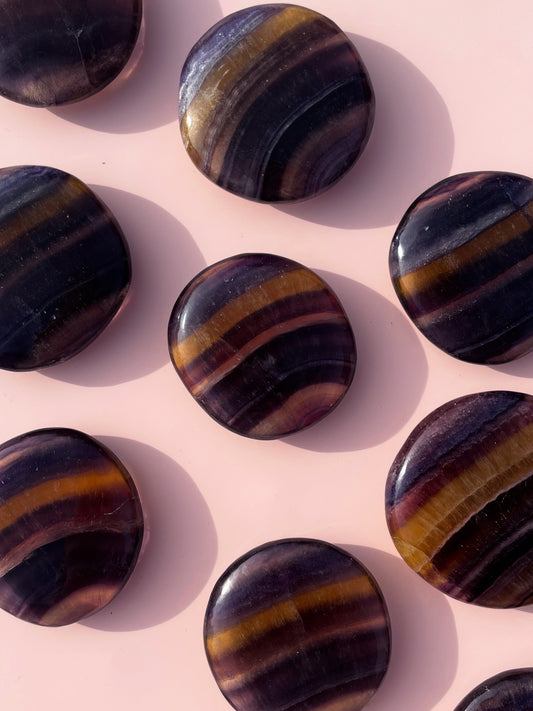 Multi Flourite Flat Stones