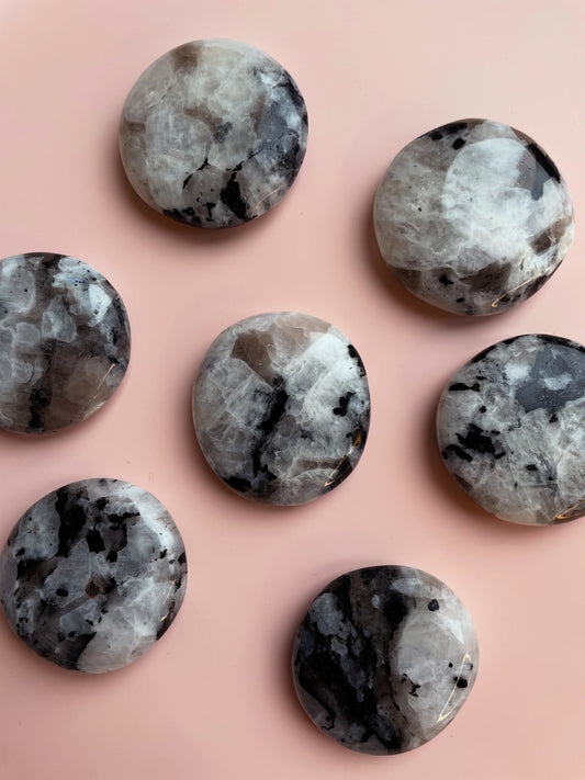 Rainbow Moonstone Flat Stones