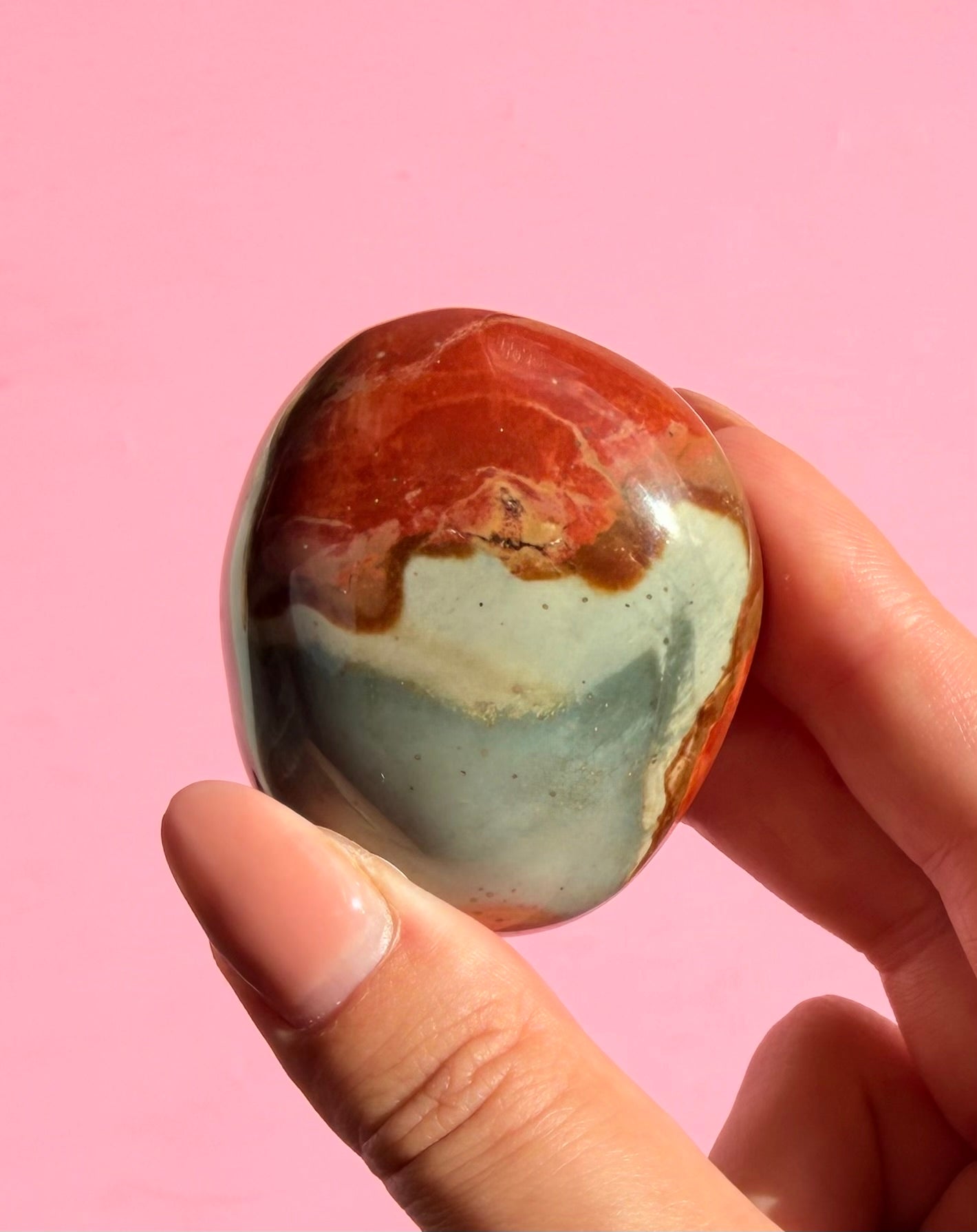 Polychrome Jasper Palm stones - Choose your own