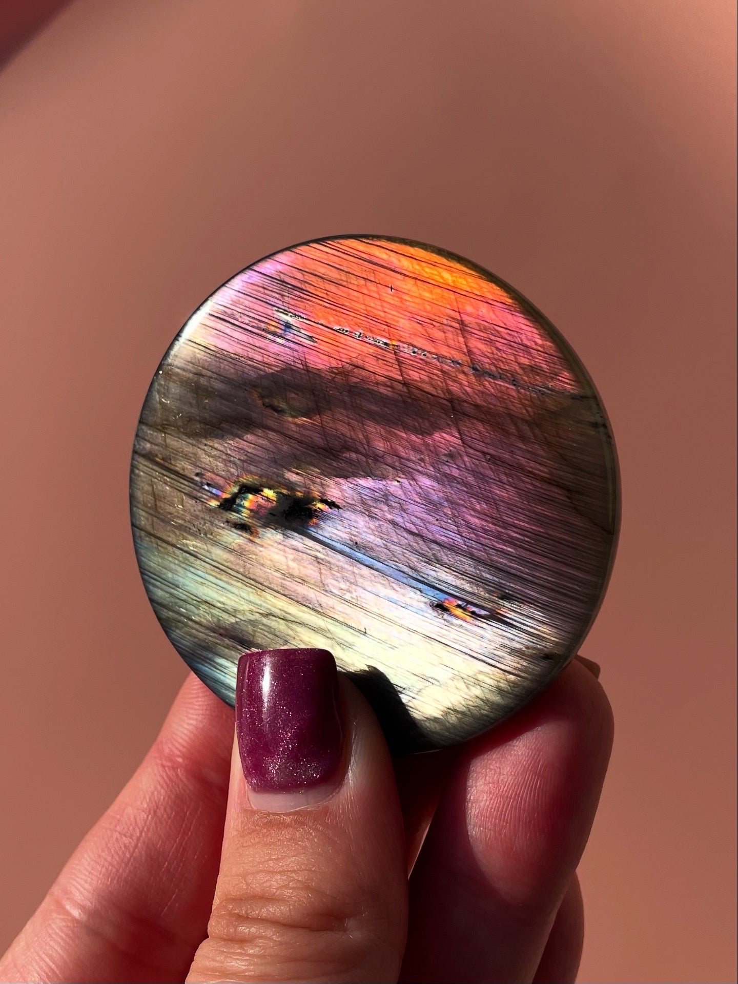 AAA Grade Rare Labradorite Flat Stone - Large