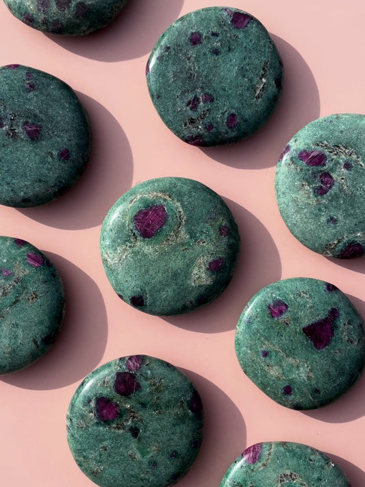 Ruby in Zoisite Flat Stones