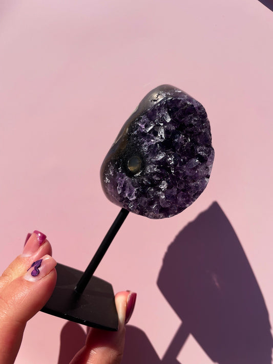 Brazilian Amethyst Freeform On Stand - small
