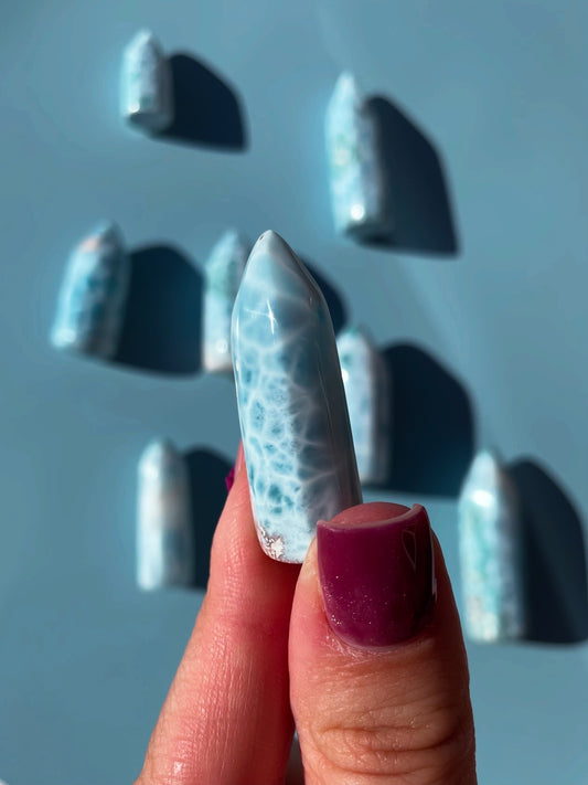 AAA+ Grade Mini Larimar Tower 13g (Moonlit Tide)