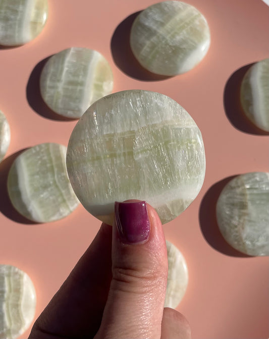 Pistachio Calcite Flat Stone