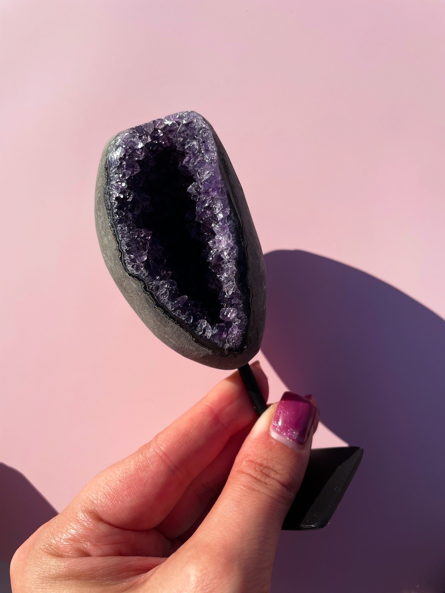 Brazilian Amethyst Geode On Stand - small