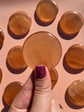 Honey Calcite Flat Stone