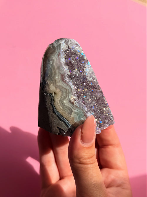 Aura amethyst cut base - 231g