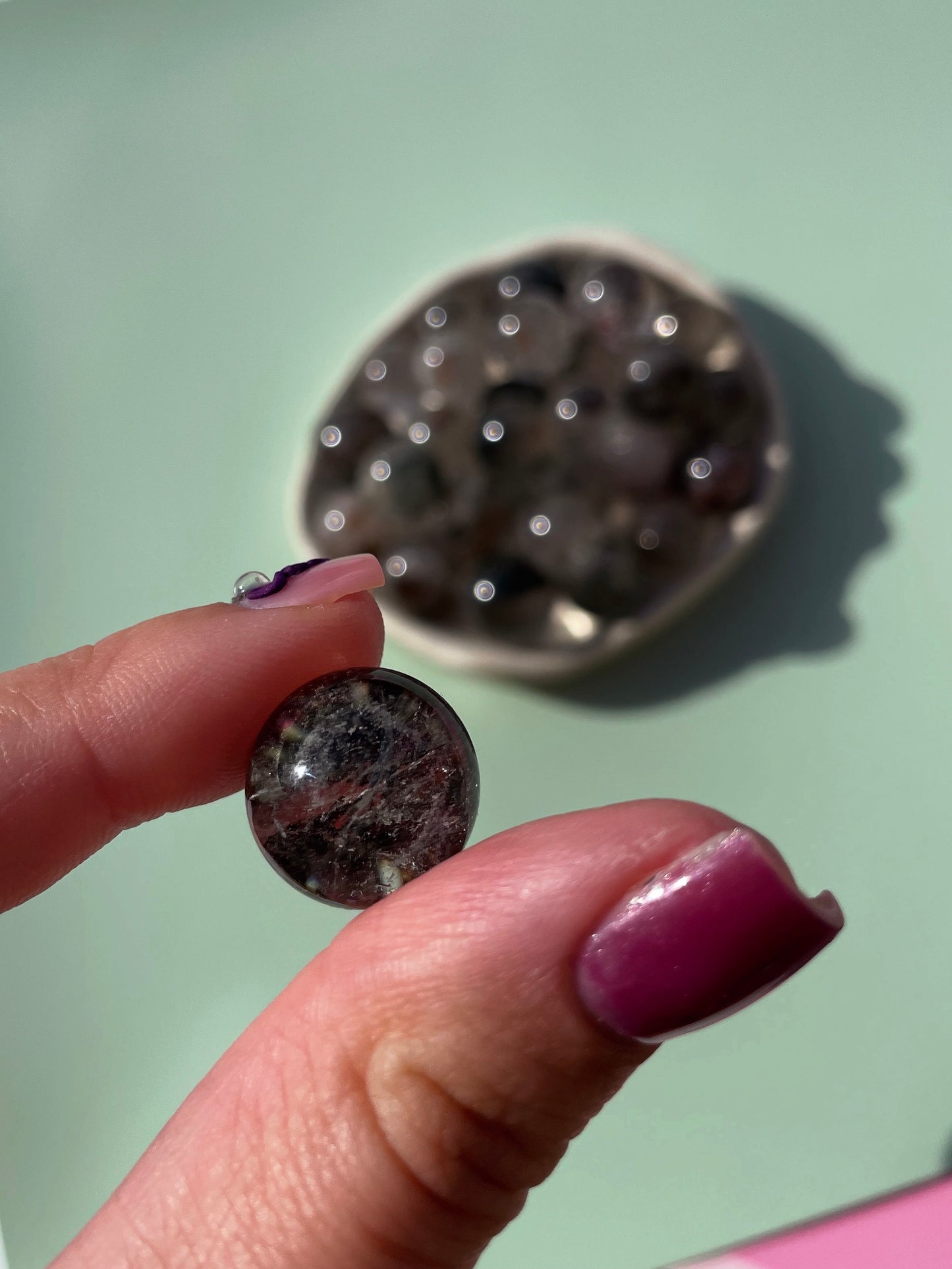 Garden Quartz ( Lodolite ) Mini Spheres