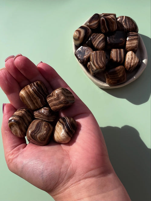 Chocolate Calcite Tumbled Stones