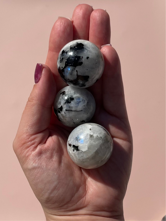 Rainbow Moonstone Small Spheres