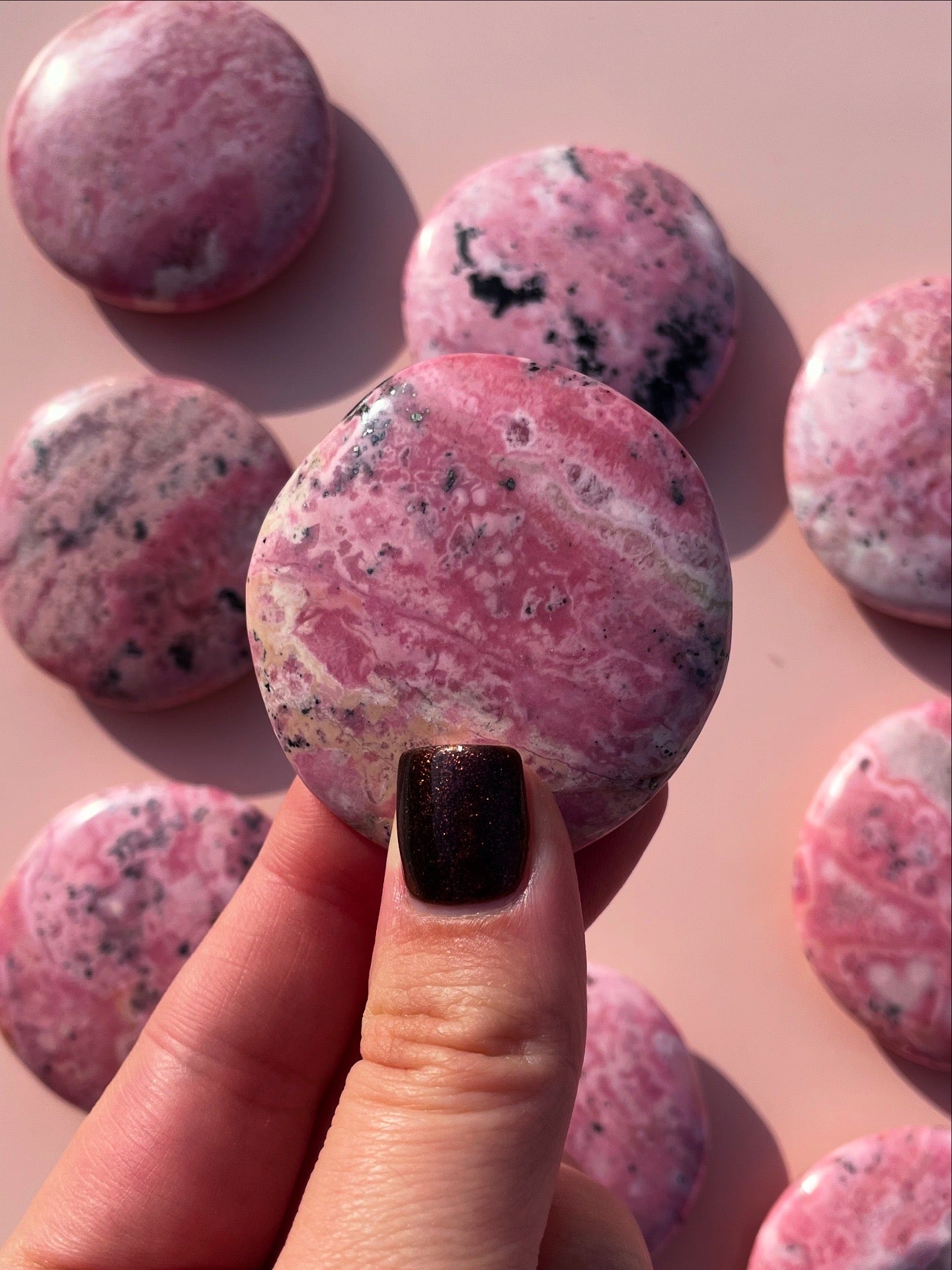 Peruvian Rhodonite Flat Stones