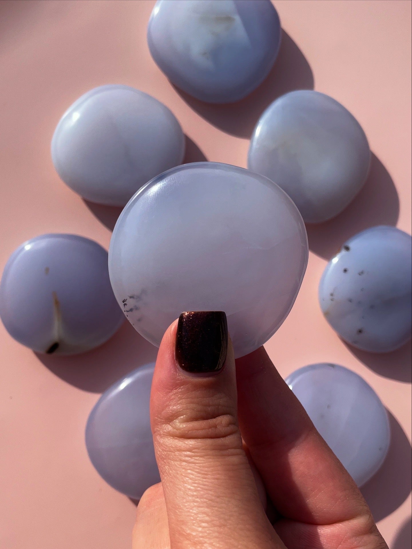 Blue Chalcadony Flat Stones