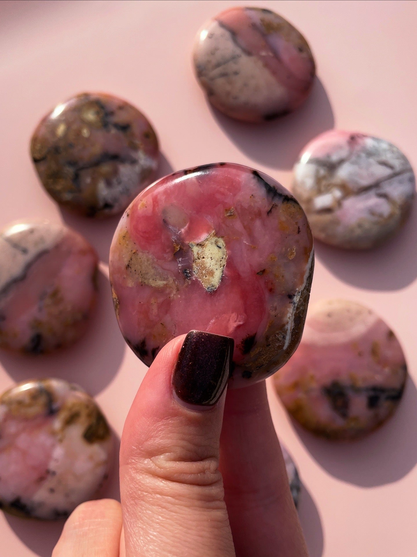 Peruvian Pink Opal Flat Stones