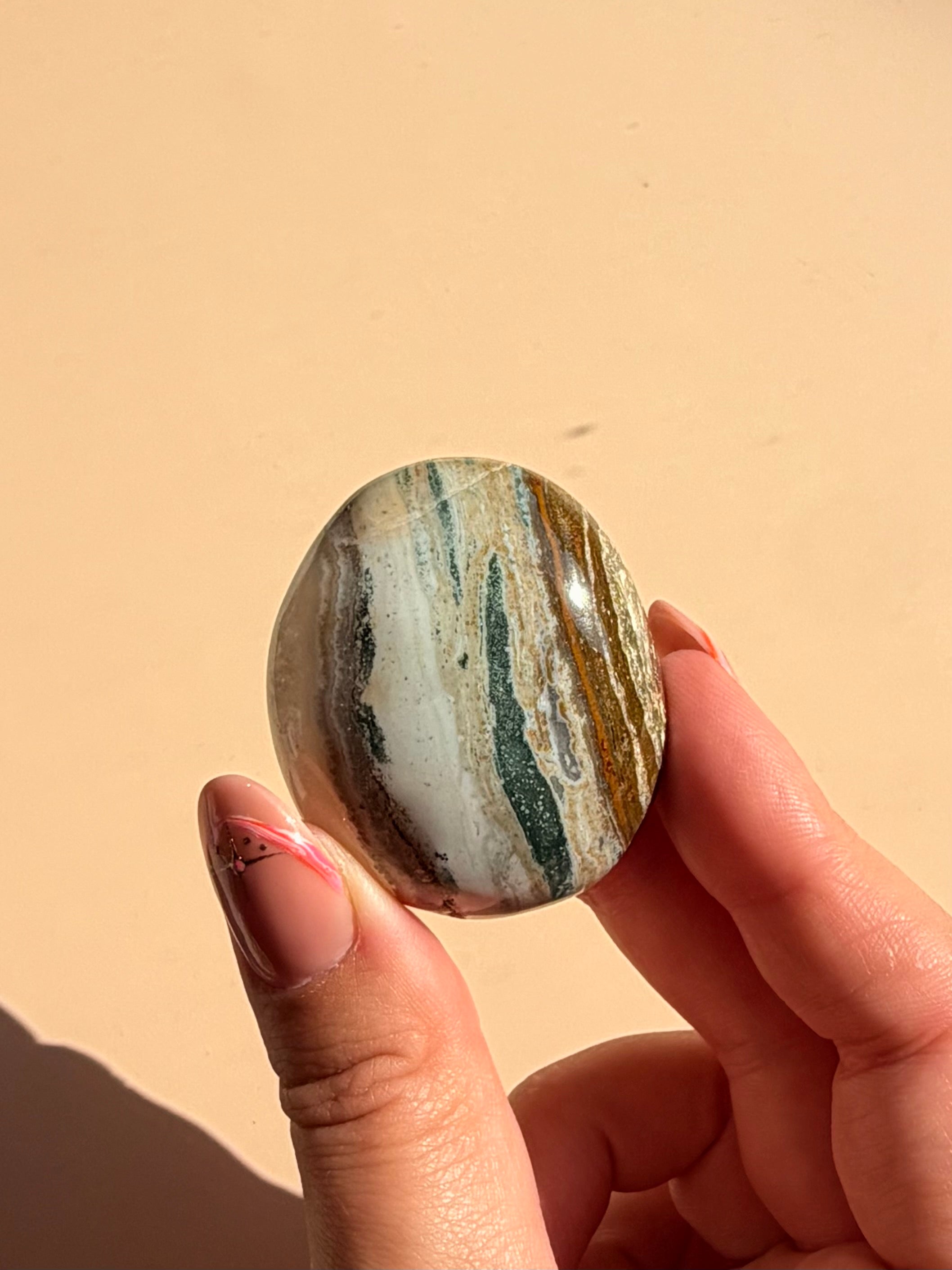 Pick your own - Ocean jasper palm stones