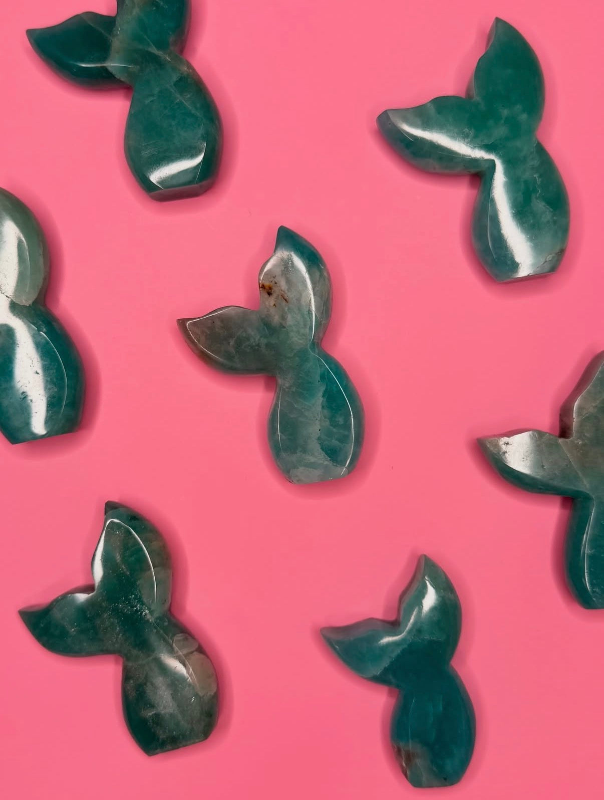 Amazonite Mermaid Tail Carvings