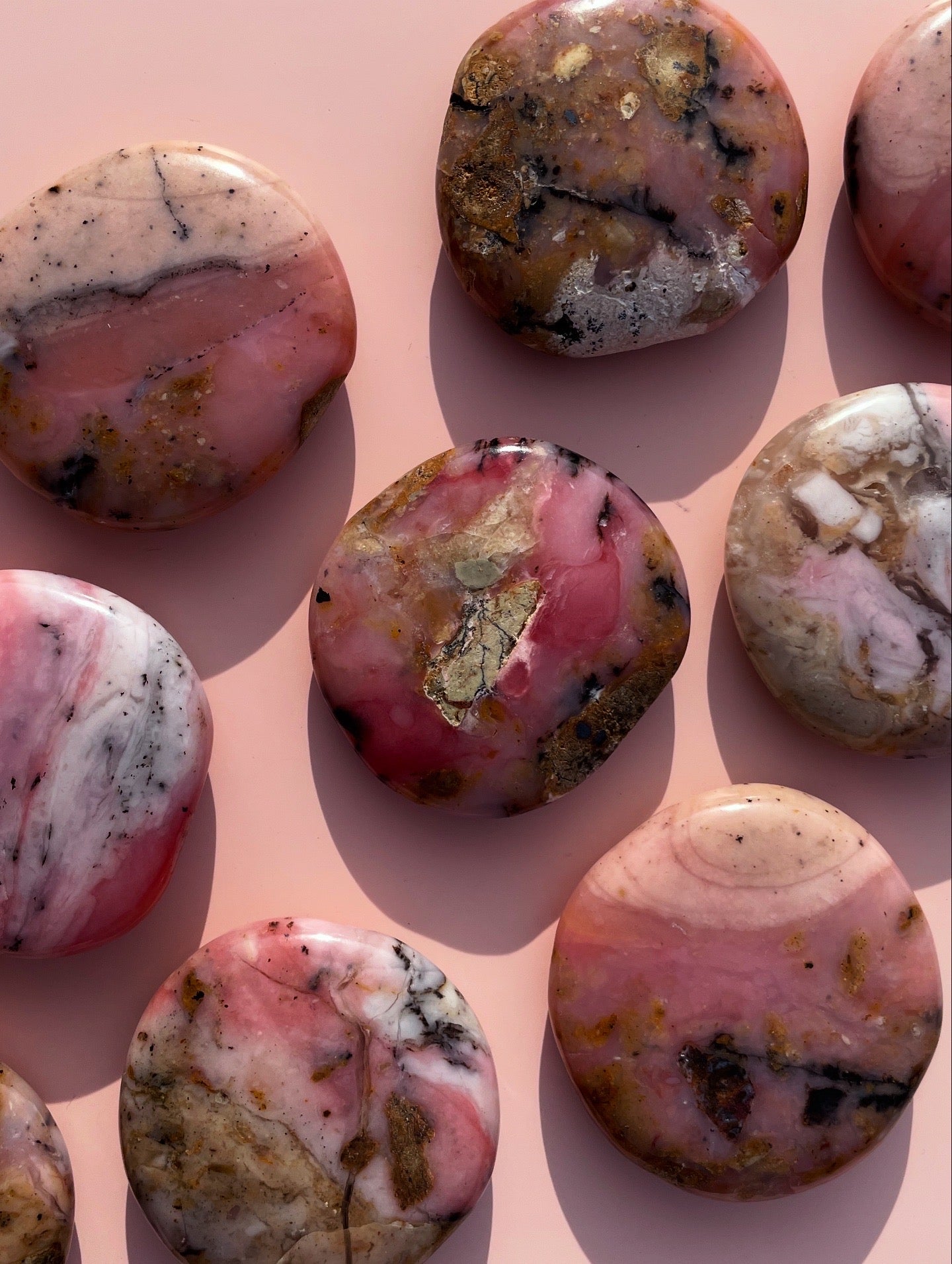 Peruvian Pink Opal Flat Stones