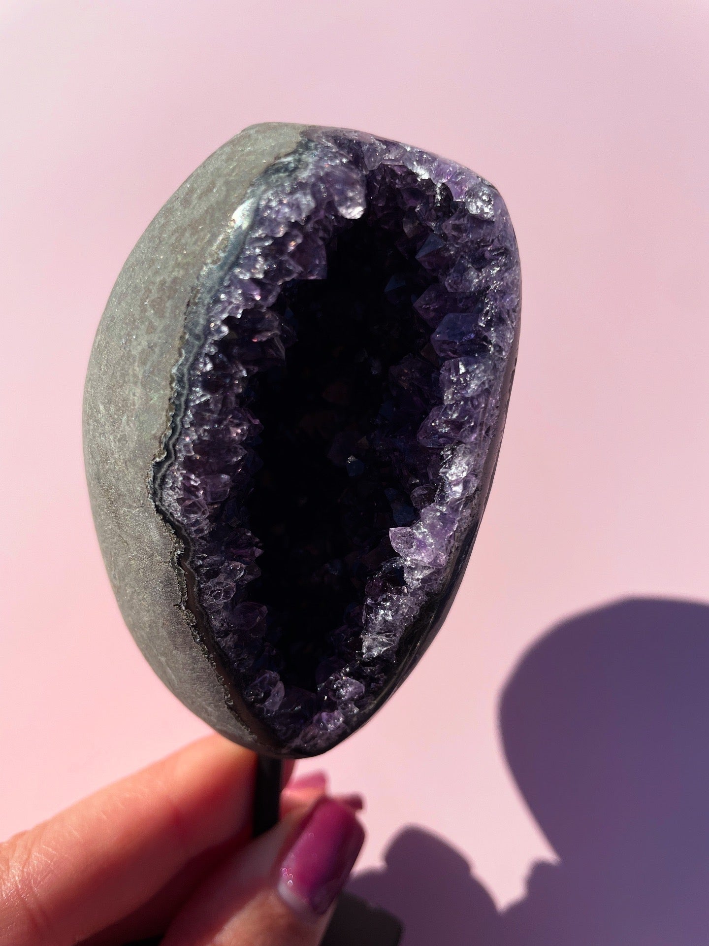 Brazilian Amethyst Geode On Stand - small