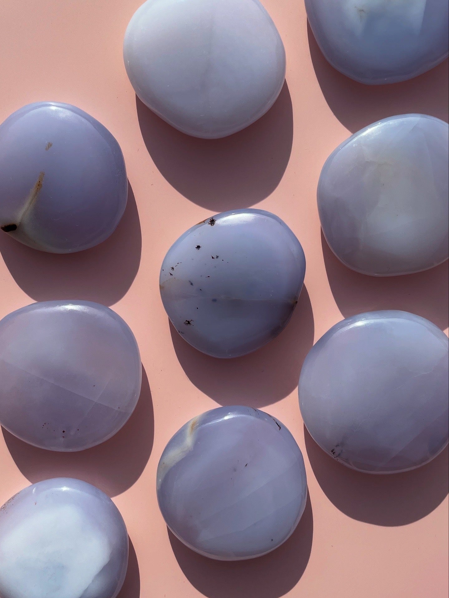 Blue Chalcadony Flat Stones