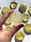 Lemon Quartz Flat Stone