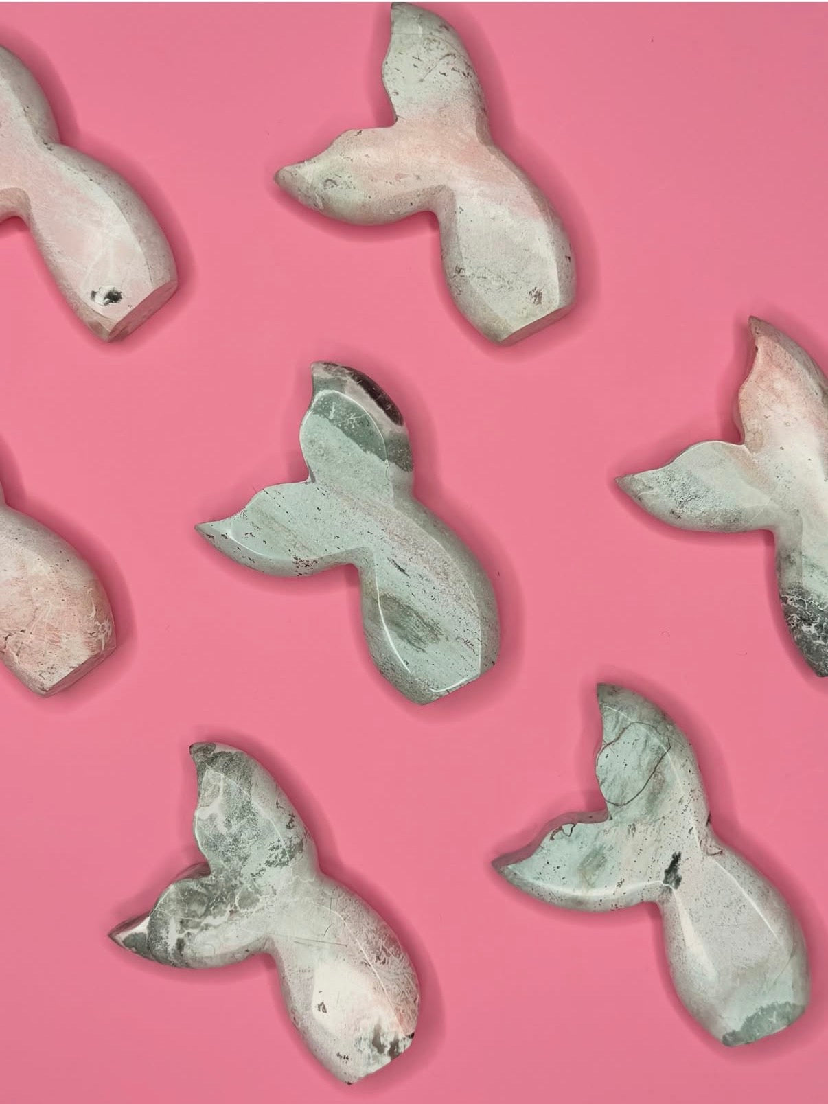 Unicorn Jasper Mermaid Tail Carvings