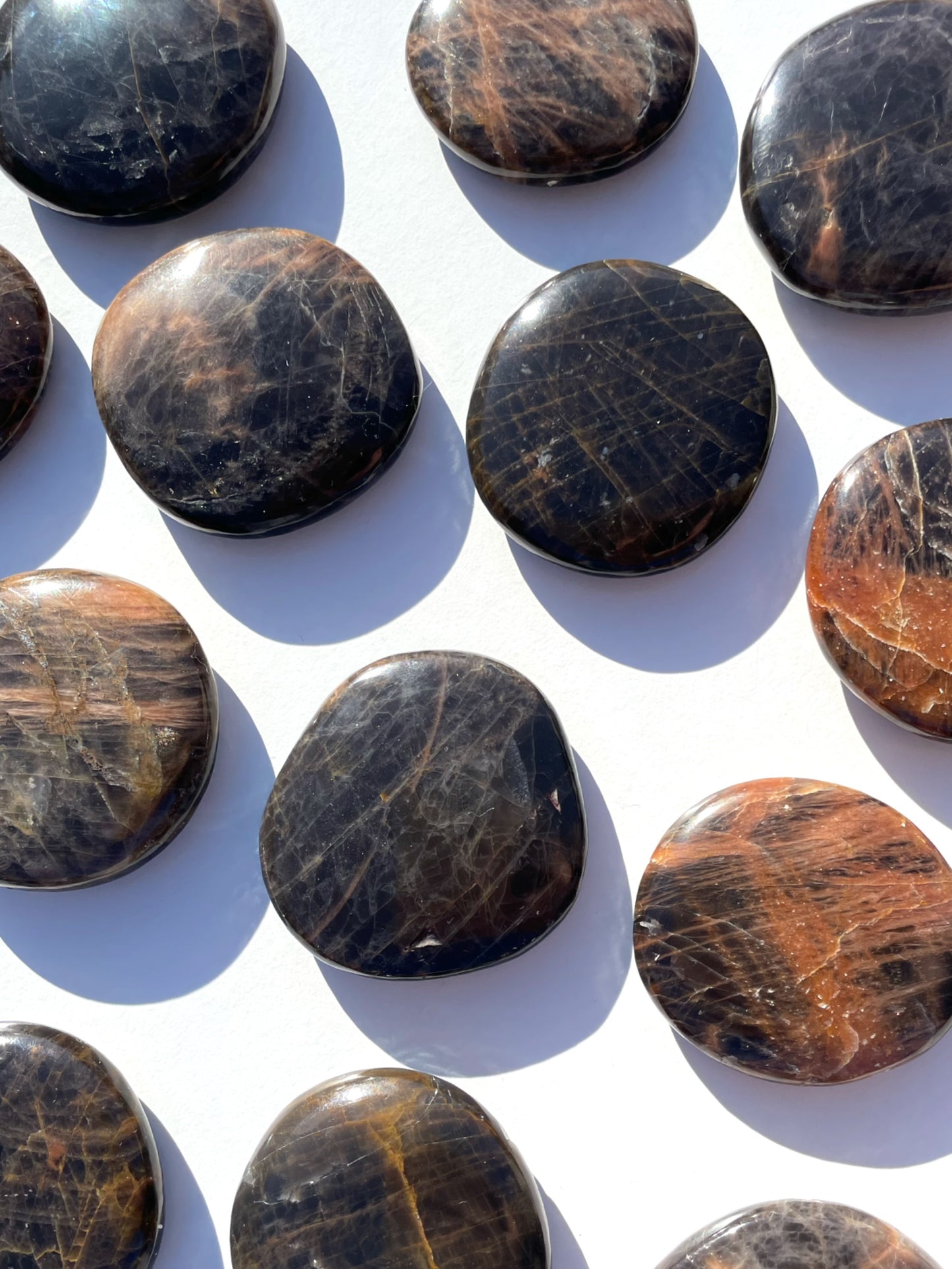 Black Moonstone Flat Stone