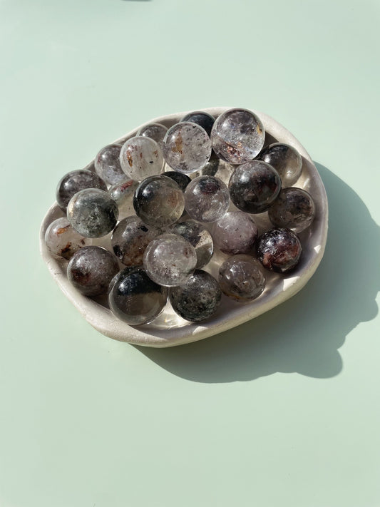 Garden Quartz ( Lodolite ) Mini Spheres