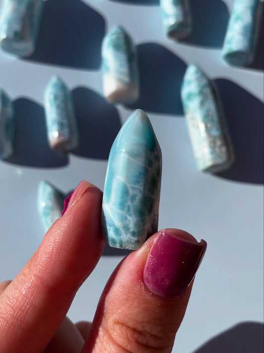 AAA Grade Mini Larimar Tower 12g (Mermaid’s Whisper)