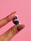 Mexican Galaxy opals Crescent moon casting