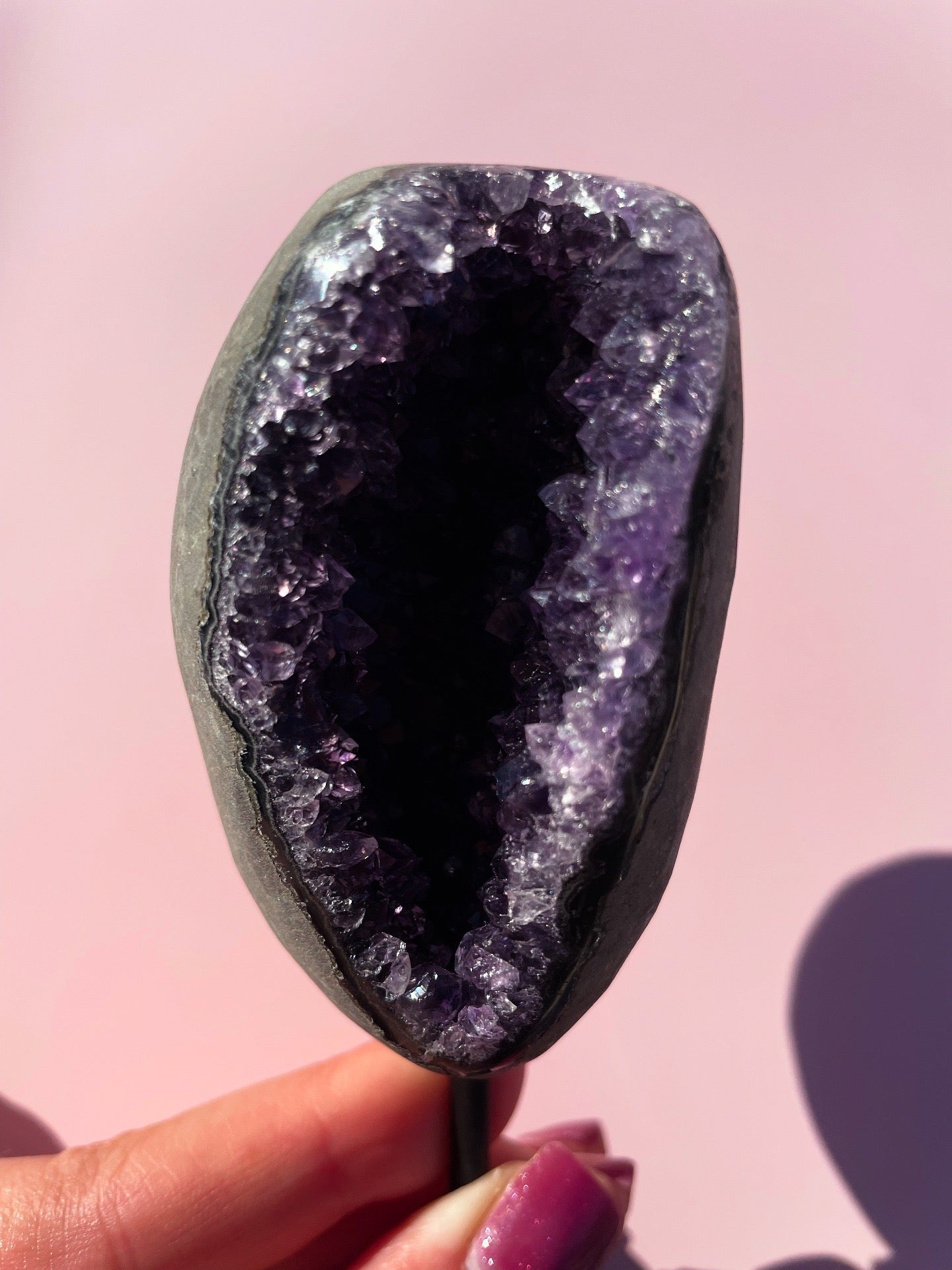 Brazilian Amethyst Geode On Stand - small