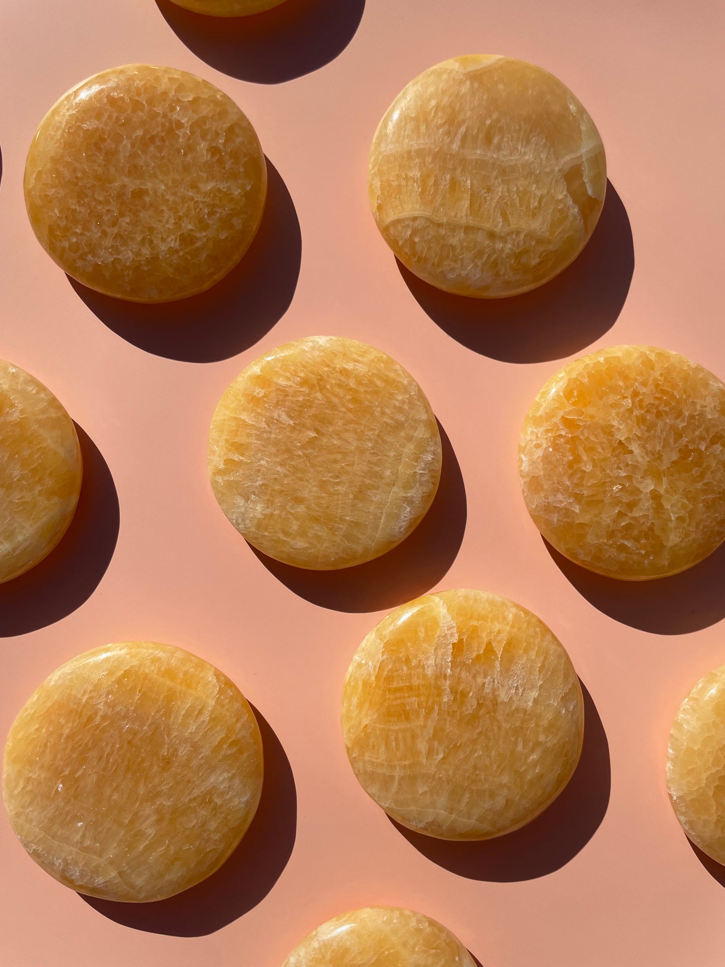 Yellow Calcite Flat Stone