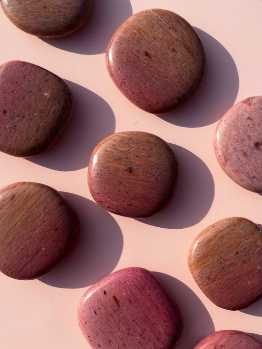 Pink Petrified Wood flat Stones