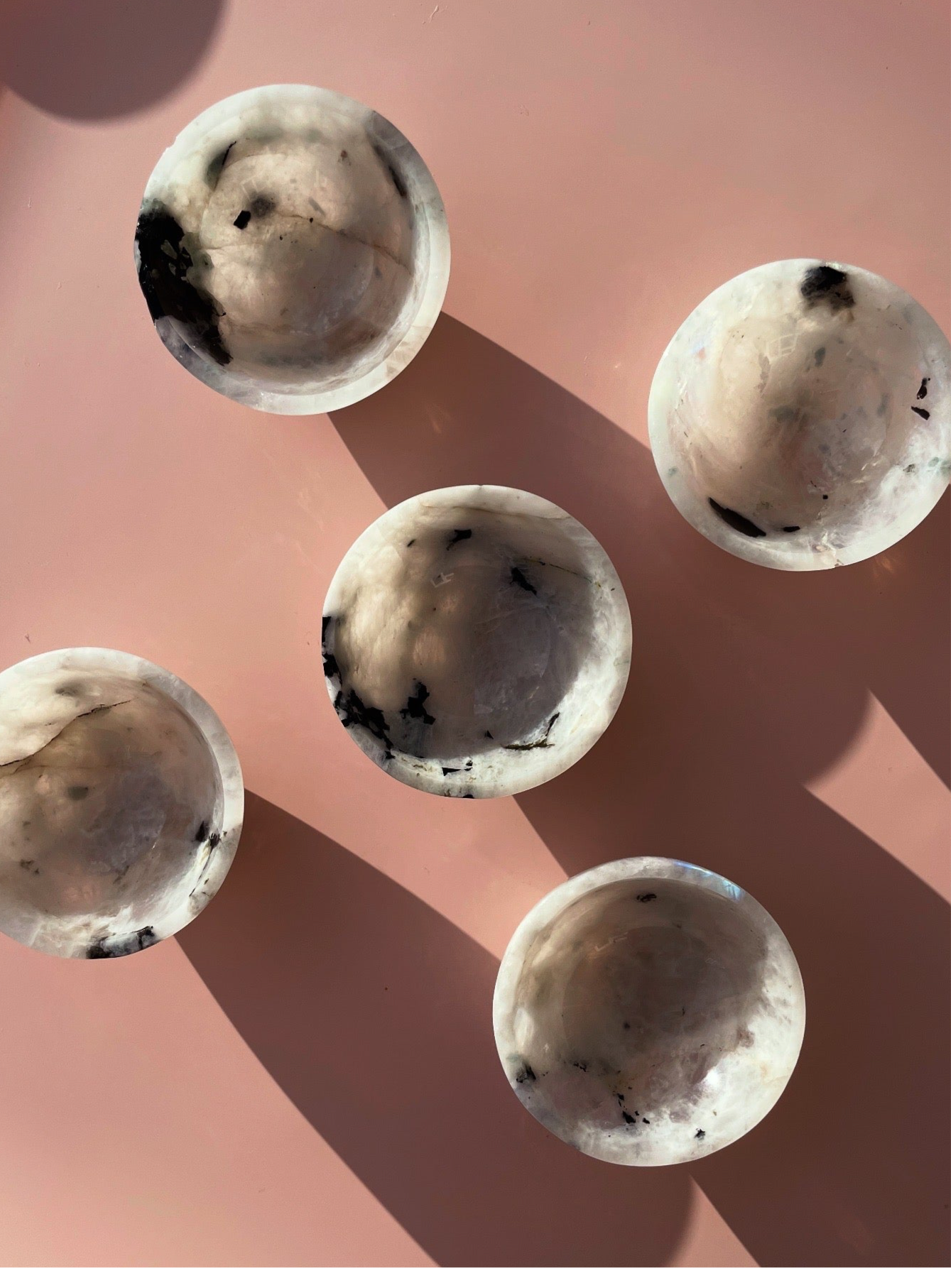 2 Inch Round Rainbow Moonstone Bowl