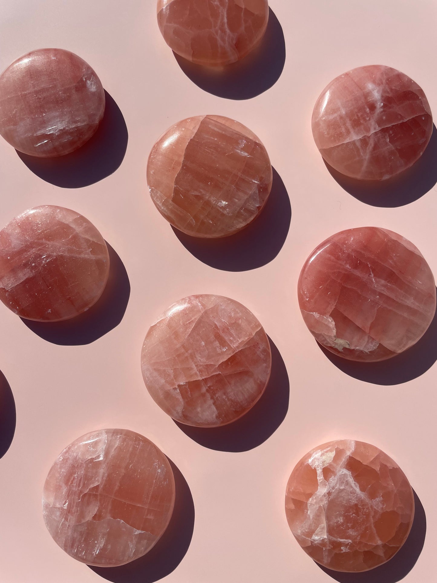 Rose Calcite Flat Stone