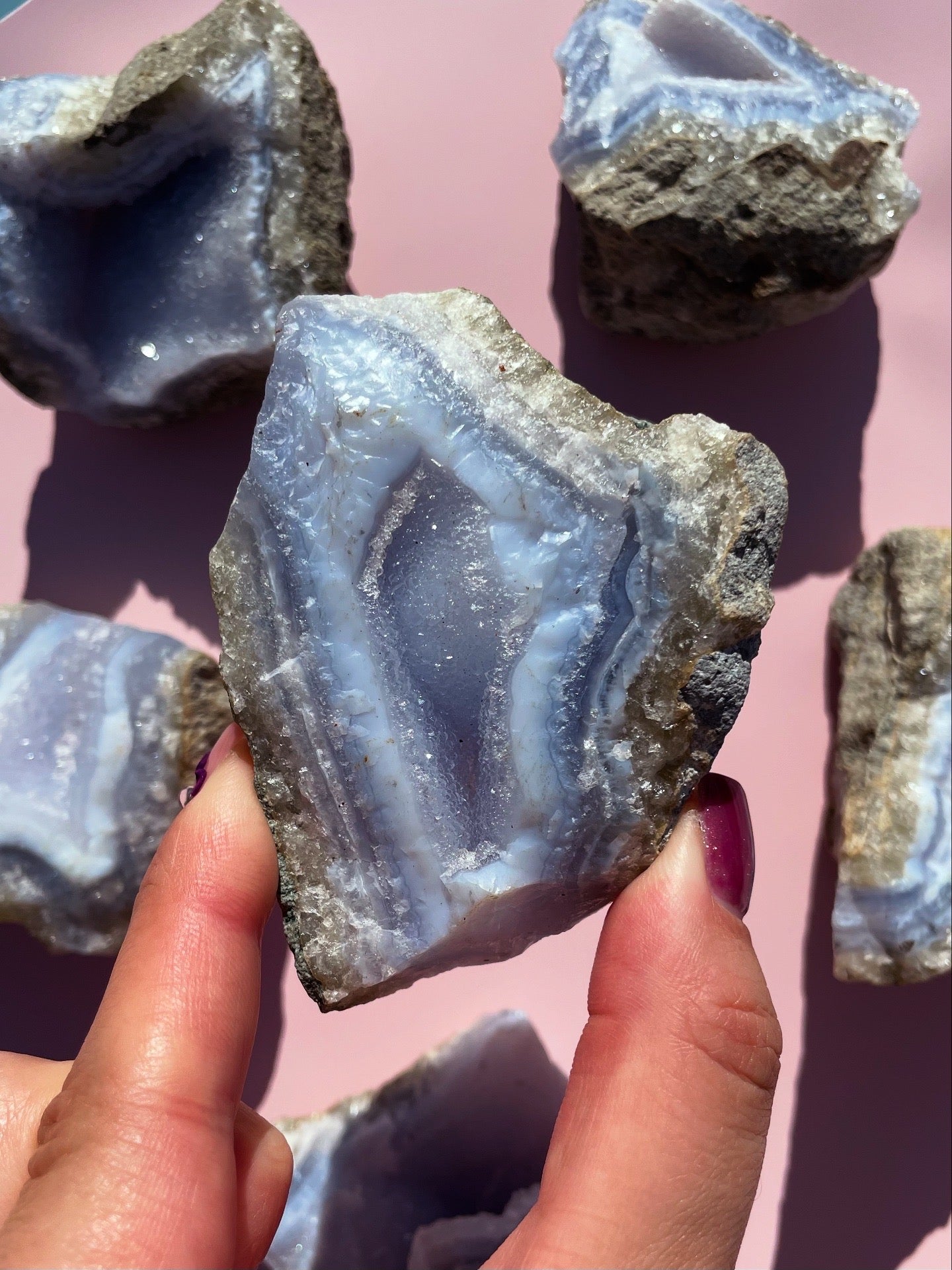 Raw Blue Lace Agate From The Congo