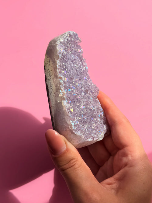 Aura amethyst cut base from Brazil - 318g