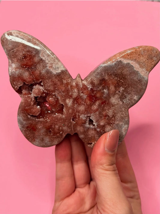 Brazilian Pink Amethyst Butterfly