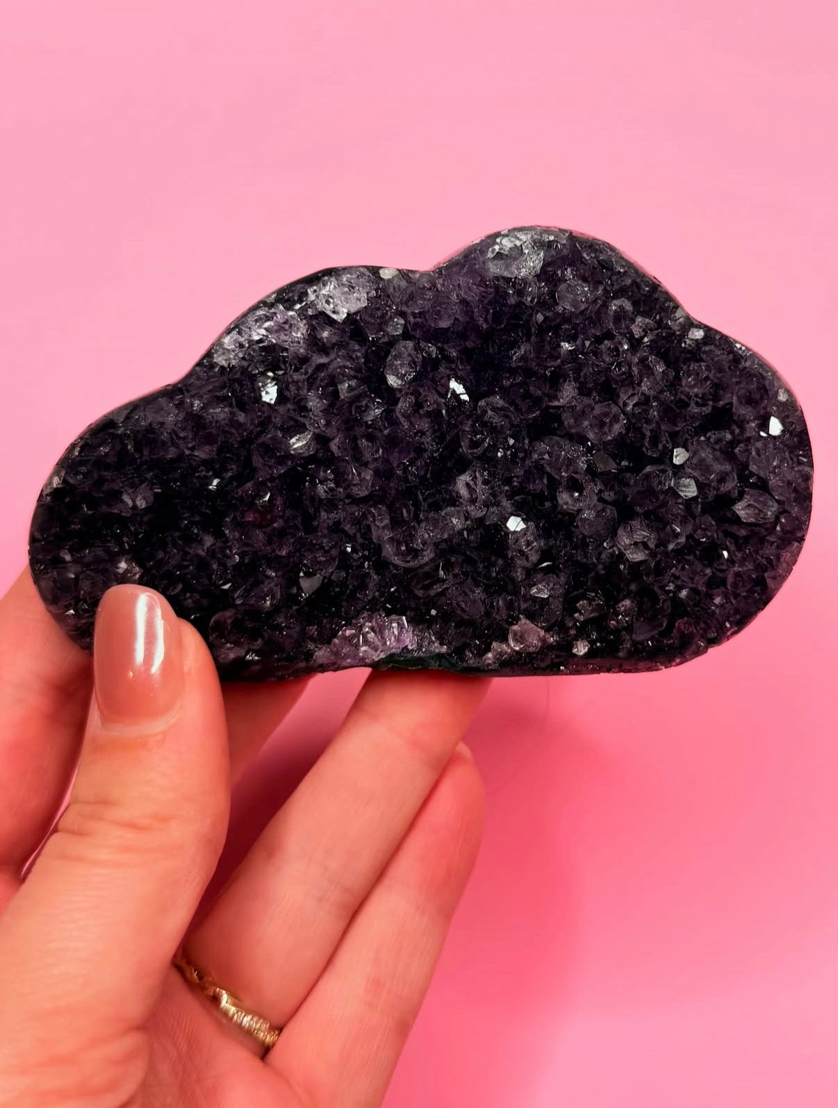 HQ Deep Purple Amethyst Cloud Carving