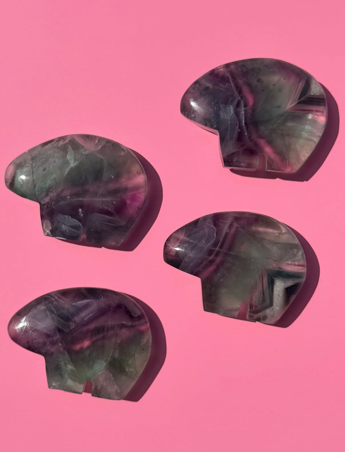 Fluorite Zuni Bear carvings