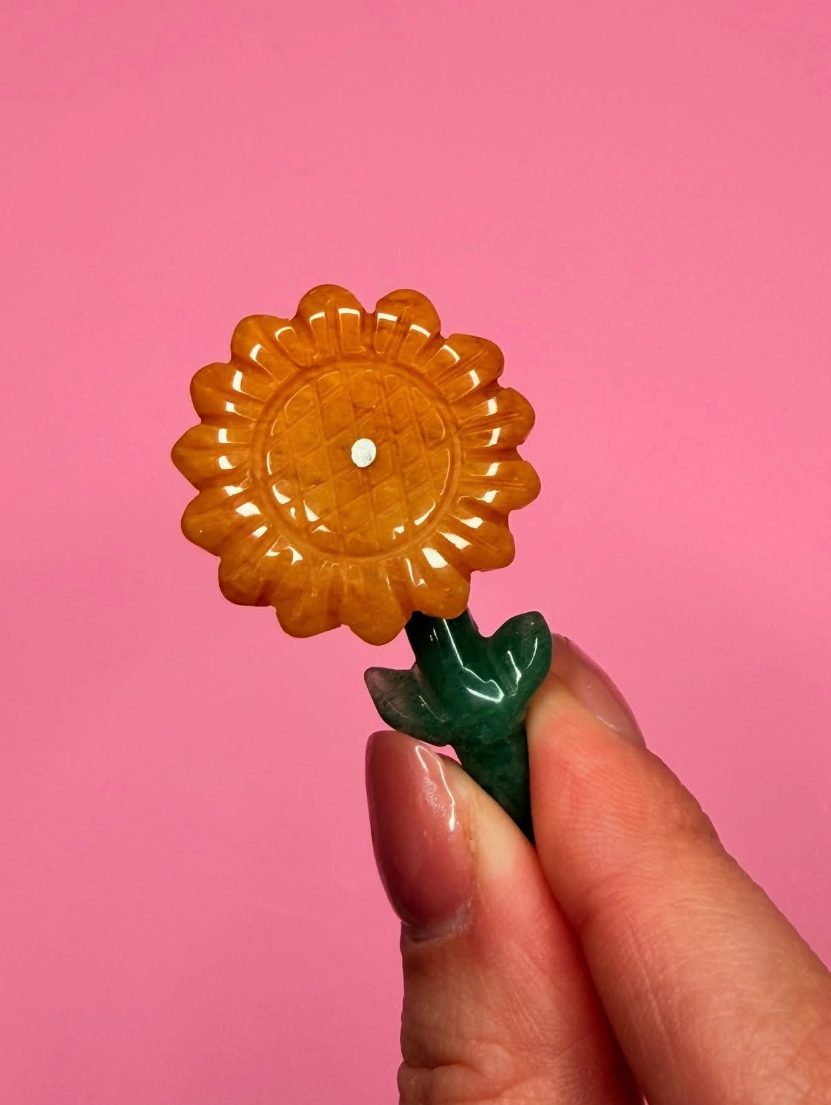 Yellow Aventurine / Green Aventurine Sunflower