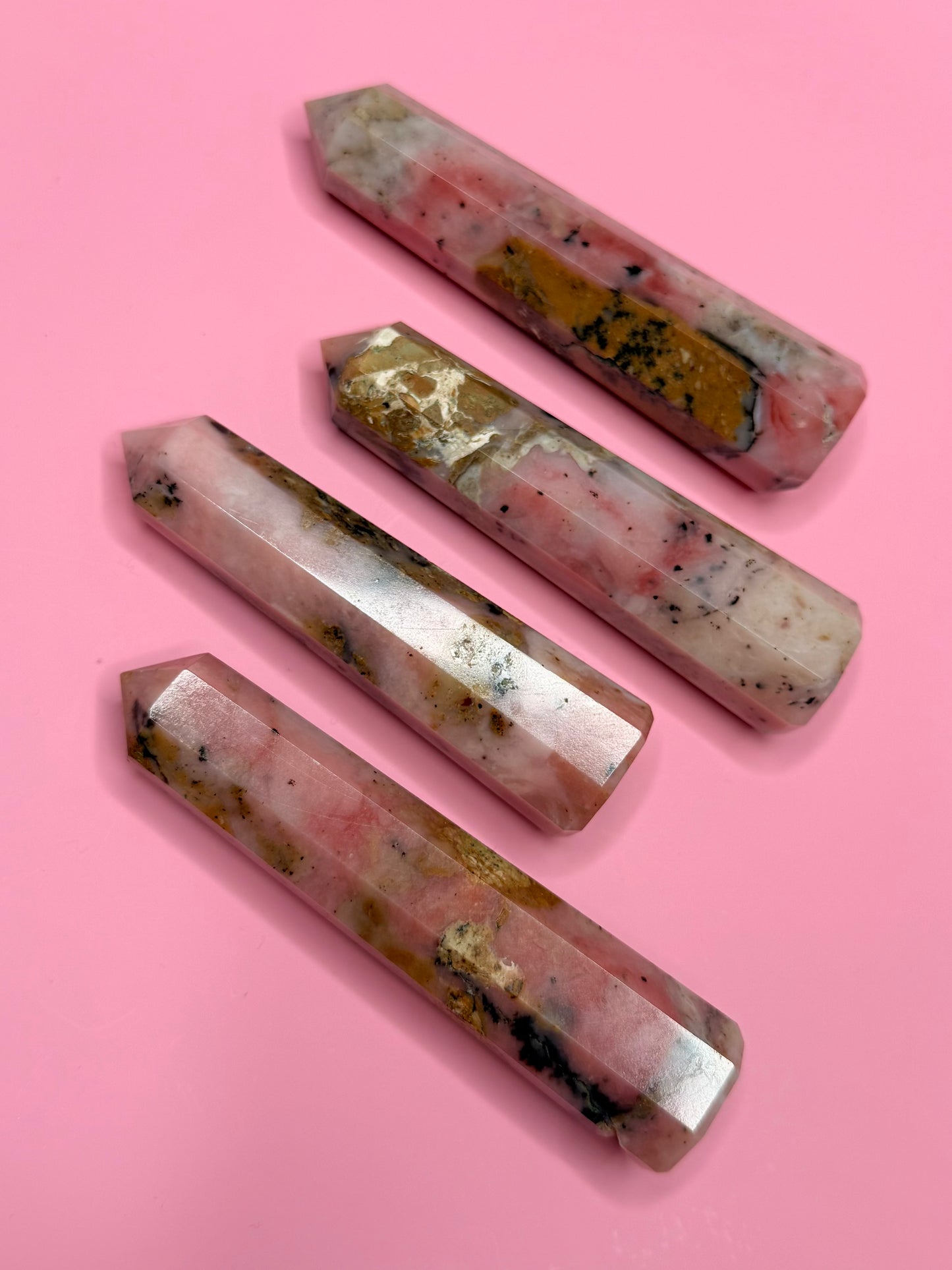 Peruvian Pink Opal Towers