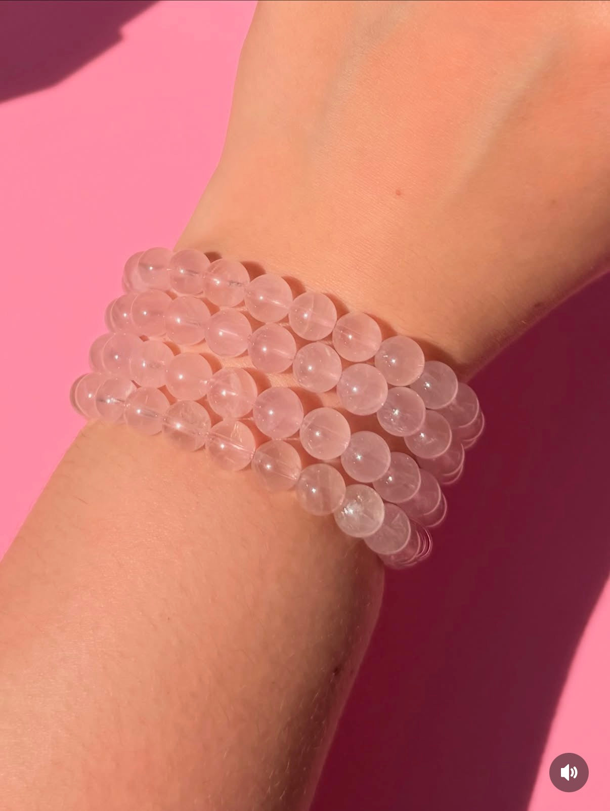 Jelly Rose Quartz 8mm Crystal Bracelet